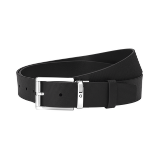 Rectangular 35&nbsp;mm Belt in Textured Leather