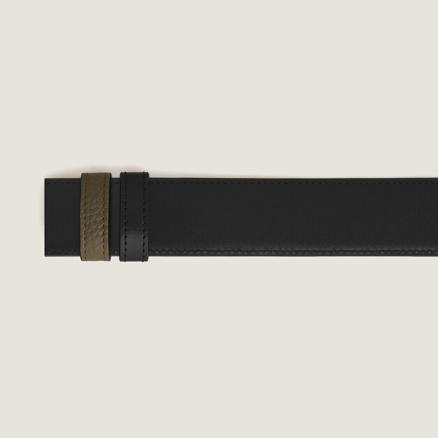 Ceinture en cuir r&eacute;versible 35 mm grain kaki/noir Meisterst&uuml;ck - 2