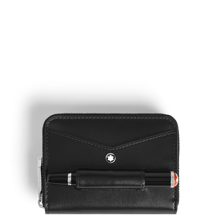 Mini Wallet 2cc with Zip and Pen Loop in Meisterst&uuml;ck Leather