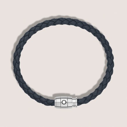 Bracciale Con Chiusura a 3 Anelli in Pelle Soft