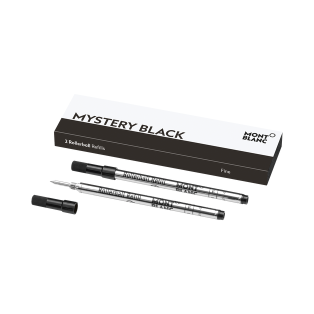 2 Rollerball Refills, Mystery Black - Fine - 1