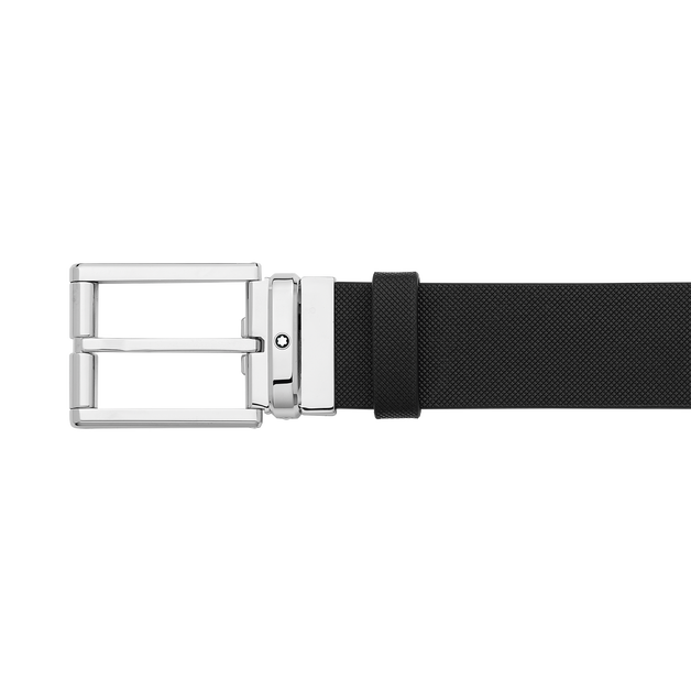 Rectangular 35 mm Belt in Textured Leather - 3
