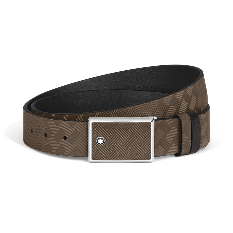 Marquetry Plate 35&nbsp;mm Reversible Belt in Extreme Leather - 1