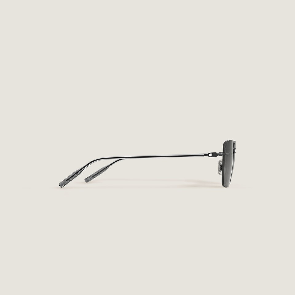 Eckige Sonnenbrille mit schwarzer Metallfassung - 4