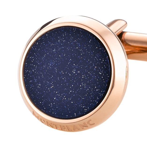 Meisterstück Cufflinks with Blue Goldstone Inlay - 4