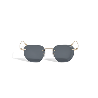 Round Sunglasses with Gold-Coloured Metal Frame