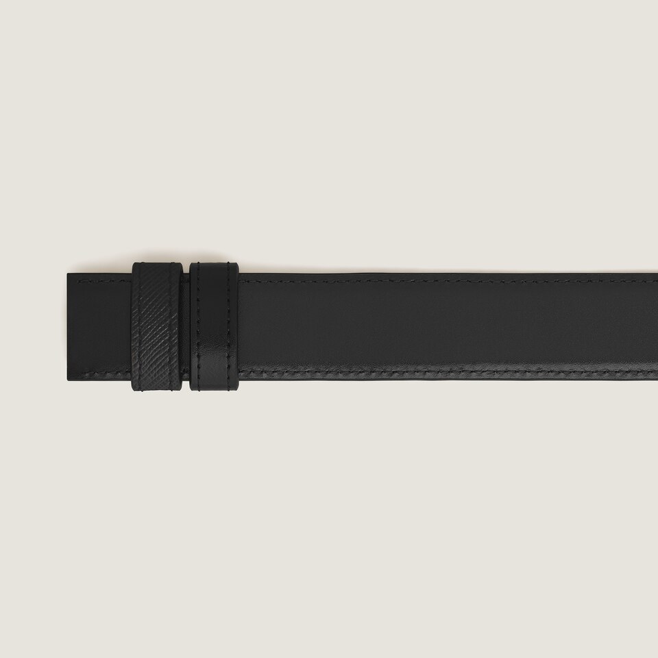 Black Sartorial/black Meisterst&uuml;ck 30mm reversible leather strap - 3