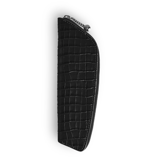 1-Pen Pouch in Croco-Embossed Leather