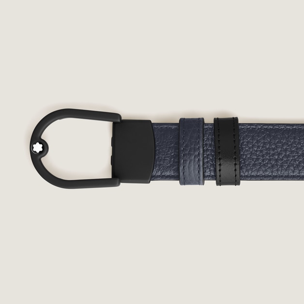 Horseshoe Light Buckle Midnight Blue/Black 30&nbsp;mm Reversible Leather Belt - 2