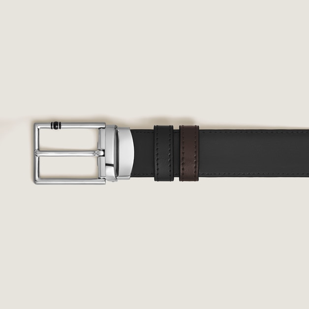 30 mm Reversible Belt in Leather with Rectangular Meisterst&uuml;ck Buckle - 2