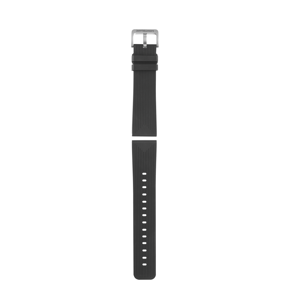 Striped Black Rubber Strap - 1