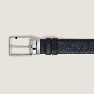 30 mm Reversible Belt in Grain Leather with Rectangular Meisterst&uuml;ck Buckle