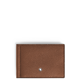 Brieftasche 6 cc mit Geldscheinklammer aus Grain Leder