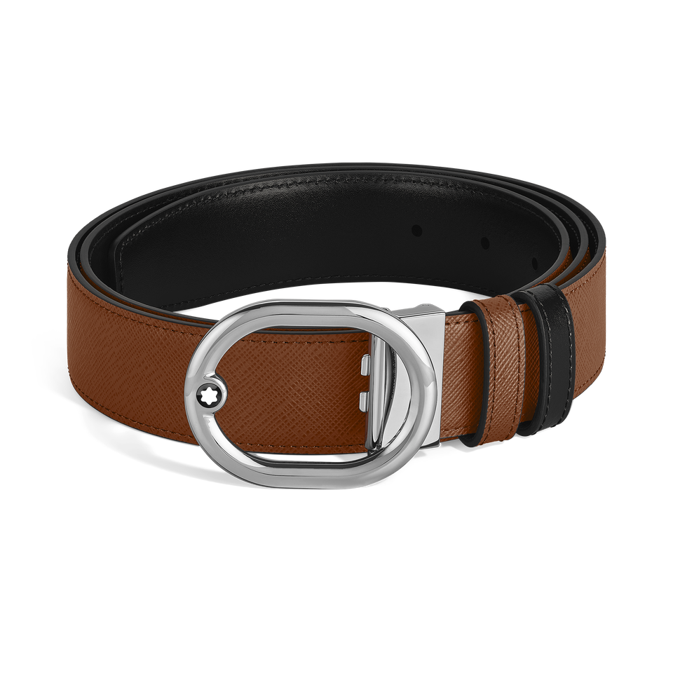 L'Ovale 35&nbsp;mm Reversible Belt in Sartorial Leather - 1
