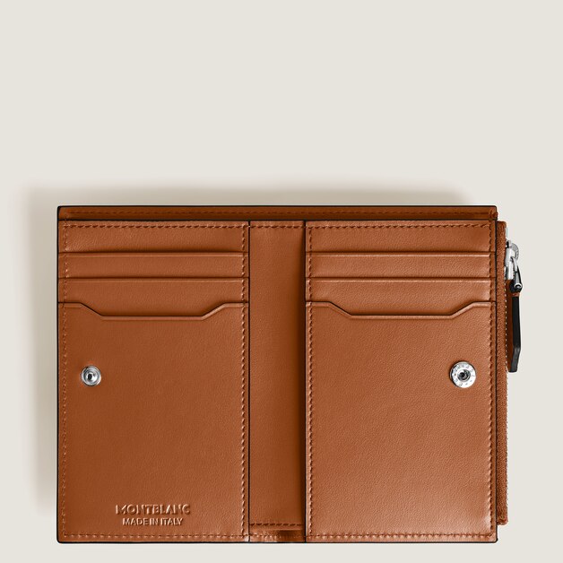 Mini Vertical Wallet 6cc in Corteccia Sfumato Leather - 5