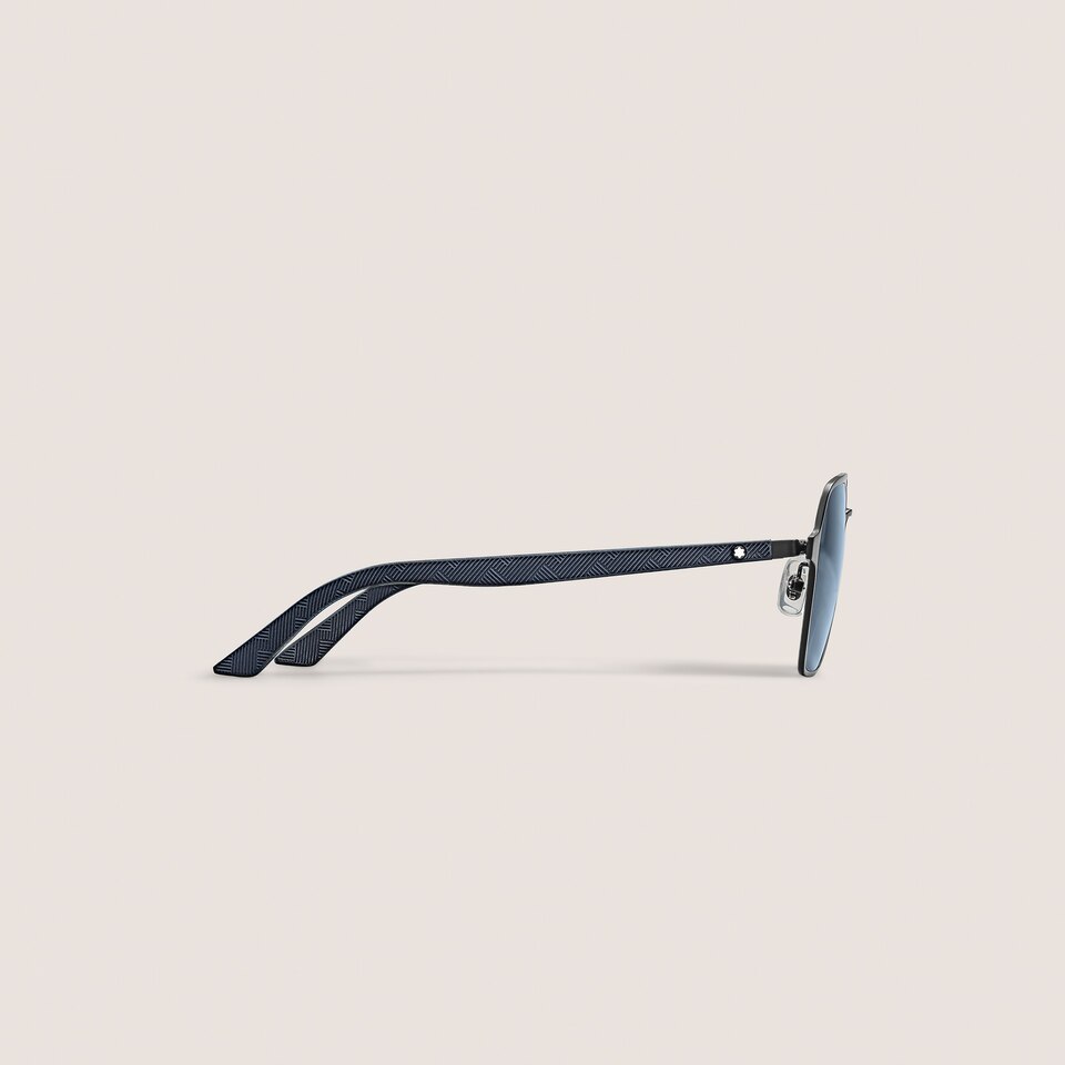 Squared Sunglasses with Black Metal Frame - 2