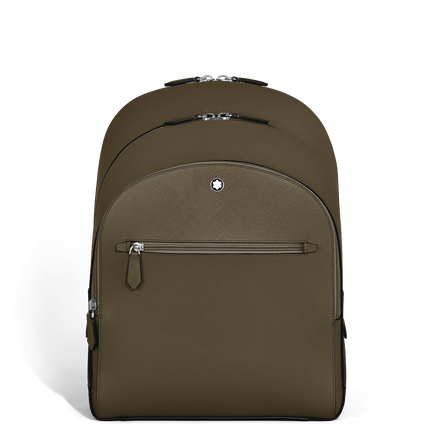 Sac &agrave; Dos Moyen Mod&egrave;le avec 3 Compartiments en Cuir Sartorial