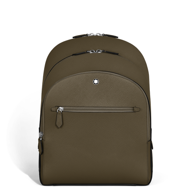 Sac &agrave; Dos Moyen Mod&egrave;le avec 3 Compartiments en Cuir Sartorial - 1