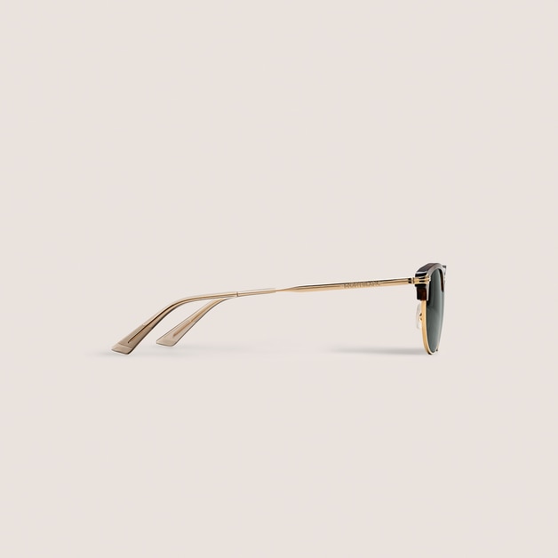 Rectangular Sunglasses with Gold-Coloured Metal Frame - 2