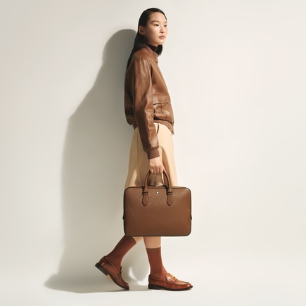 Thin Briefcase in Sartorial Leather