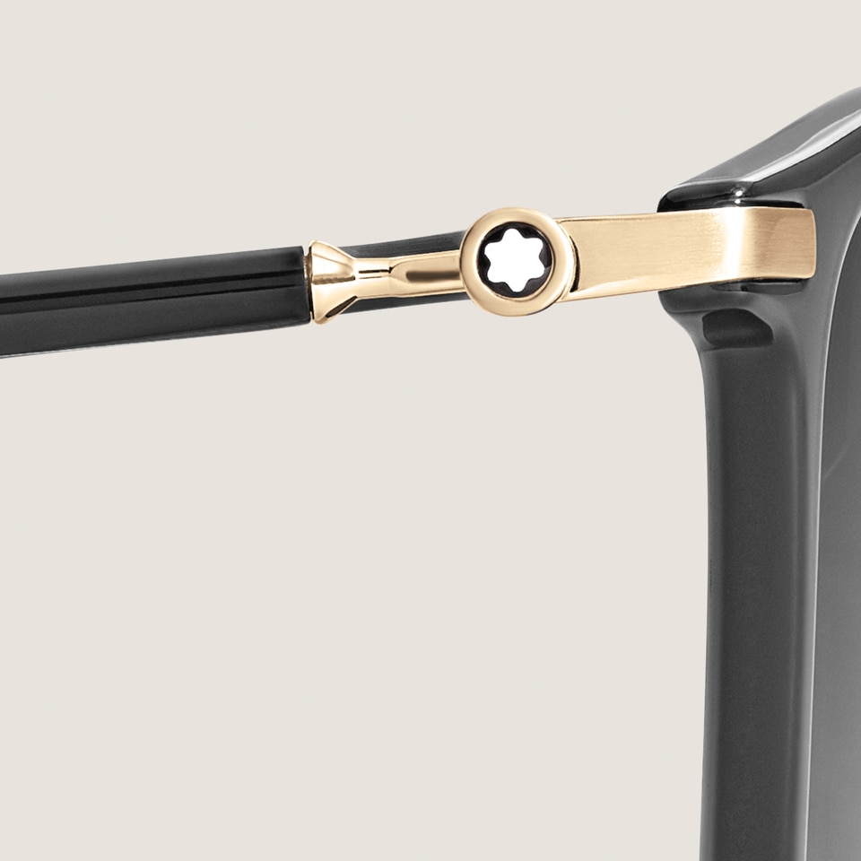 Squared Sunglasses with Black Acetate Frame - 2