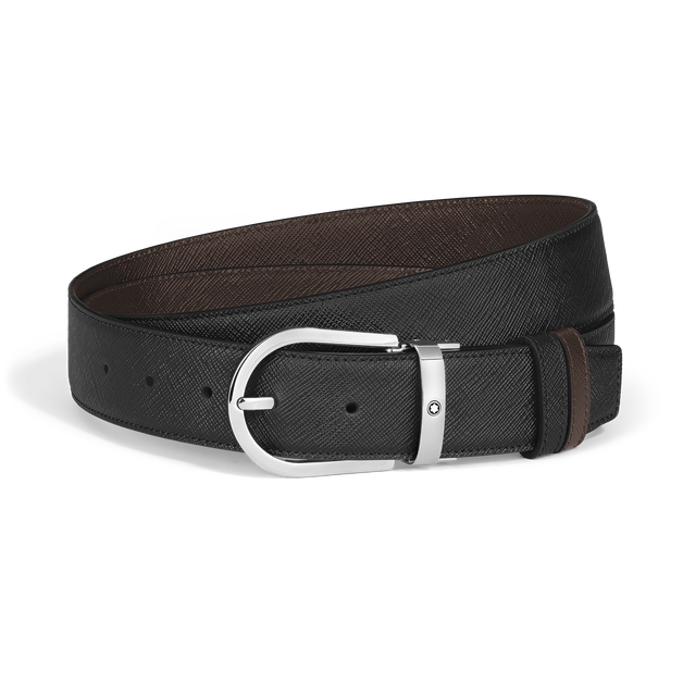 Ceinture R&eacute;versible Fer &agrave; Cheval 35 mm en Cuir Sartorial - 1