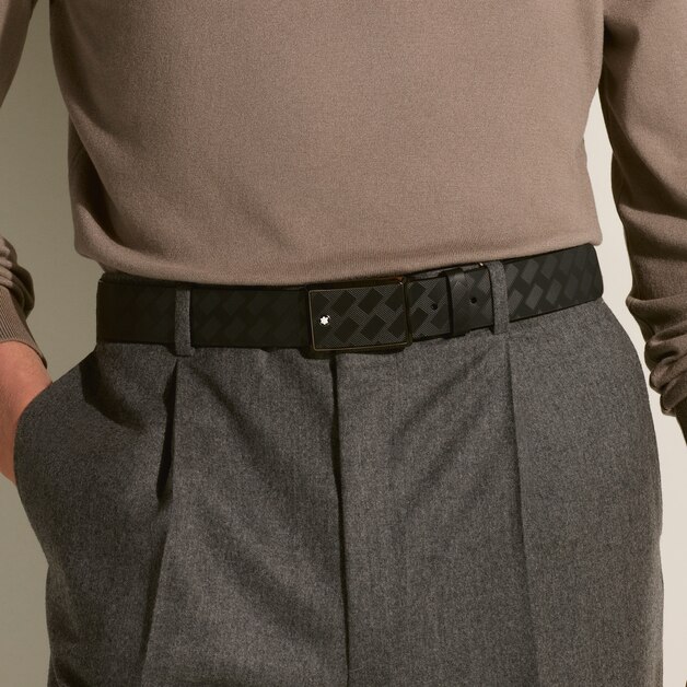 Cinturón de Piel Extreme de 35 mm con Hebilla Plana con Marquetería - 2