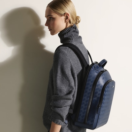 Sac &agrave; Dos Moyen Mod&egrave;le avec 3 Compartiments en Cuir Extreme