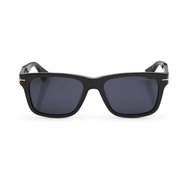 Rectangular Sunglasses with Black Acetate Frame - 1