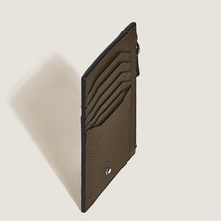Kartenetui 8 cc mit Rei&szlig;verschluss aus Grain Leder