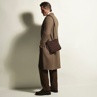 Vertical Belt Messenger Bag in Sartorial Leather