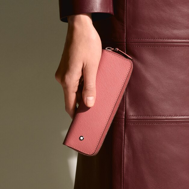 1-Pen Pouch with zip in Sartorial Leather - 4