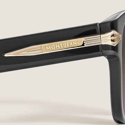 Squared Sunglasses with Black Acetate Frame