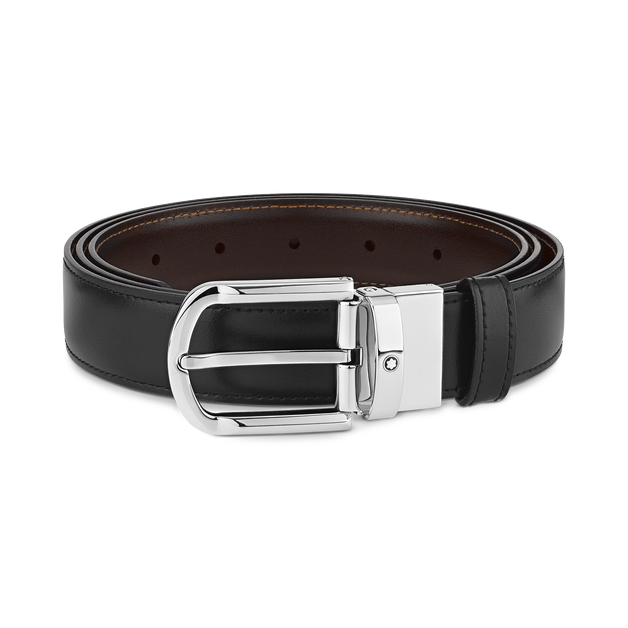 Horseshoe 30 mm Reversible Belt in Leather - 1