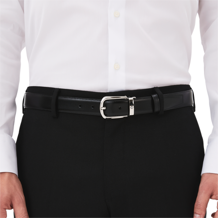 Cintura Reversibile Horseshoe 30 mm in Pelle