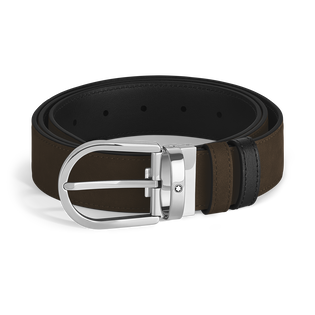 Horseshoe 35 mm Reversible Belt in Suede Leather
