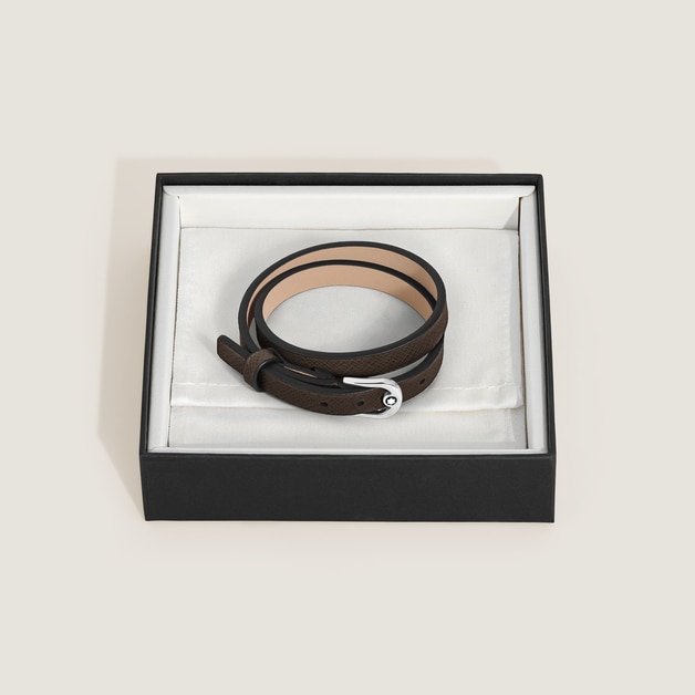 Bracciale Regolabile Horseshoe in Pelle Sartorial - 2