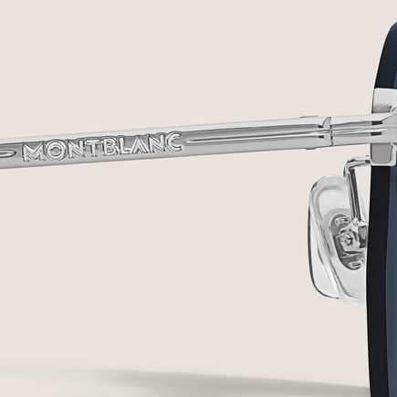 Round Sunglasses with Silver Coloured Metal Frame