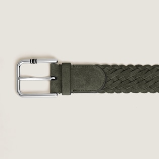 35 mm Belt in Suede with Square Meisterst&uuml;ck Buckle L