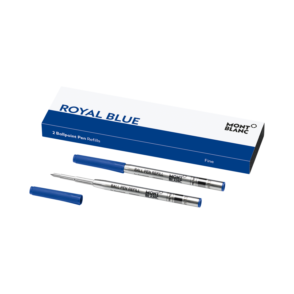 2 Ballpoint Refills, Royal Blue - Fine - 1