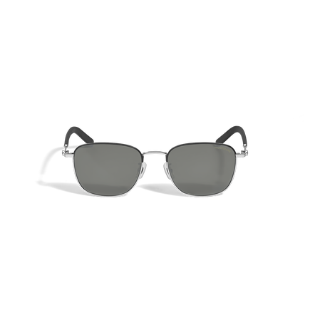 Squared Sunglasses with Silver-Coloured Metal Frame