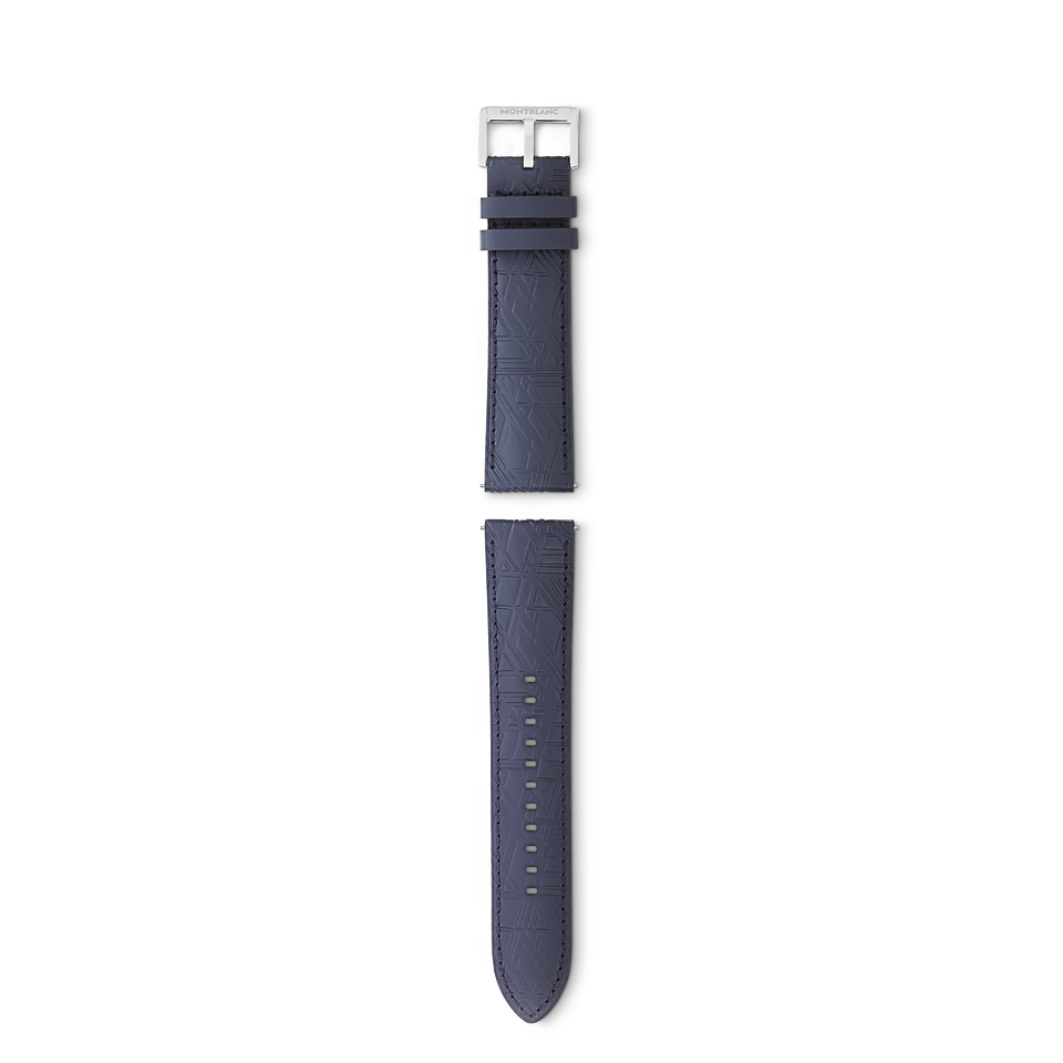 Blue calf strap with gray pin buckle - 1