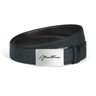 35 mm Reversible Belt in Sartorial Leather with Plate Buckle