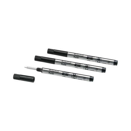 3x Recharges pour Rollerball Petit Mod&egrave;le, Mystery Black