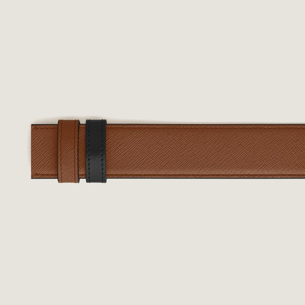 Ceinture en cuir r&eacute;versible 35 mm fauve Sartorial/noir Meisterst&uuml;ck - 3