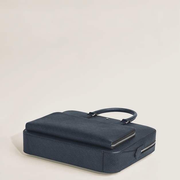 Medium Briefcase with Pocket in Sartorial Leather - 8