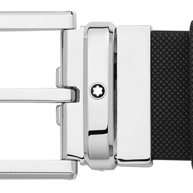 Rectangular 35 mm Belt in Textured Leather - 2