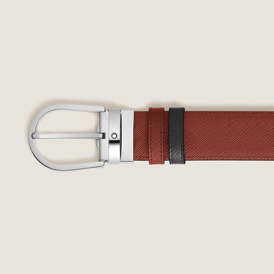 Horseshoe 35 mm Reversible Belt in Sartorial Leather - 3