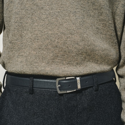 Rectangular 30 mm Belt in Leather