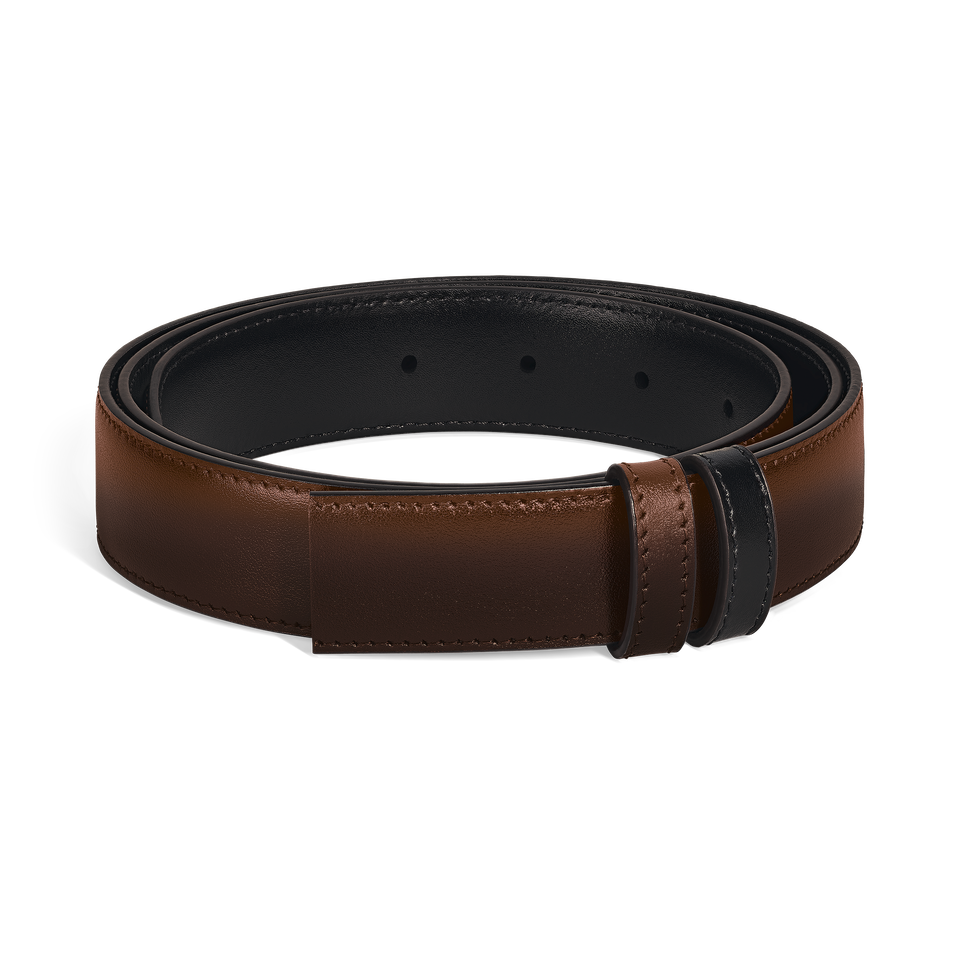 Brown Meisterst&uuml;ck/black Meisterst&uuml;ck 30mm reversible leather strap - 1